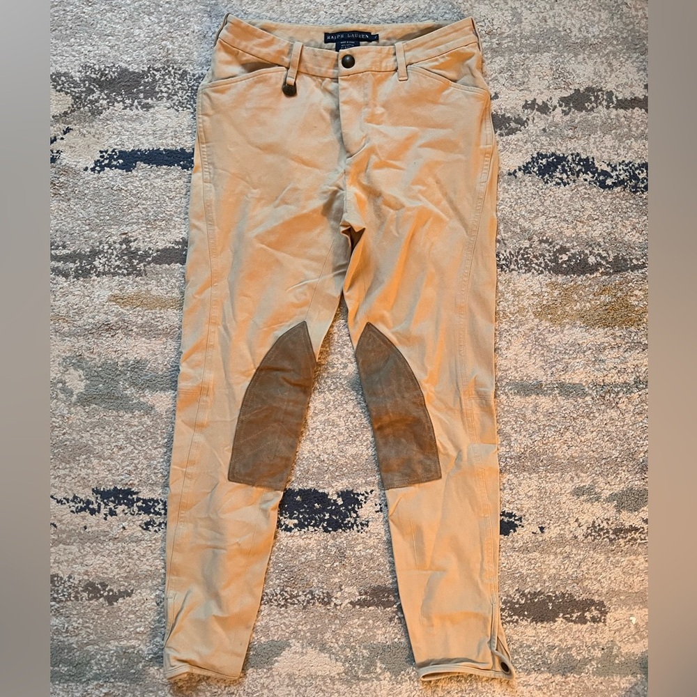 Authentic Ralph Lauren jeans with suede